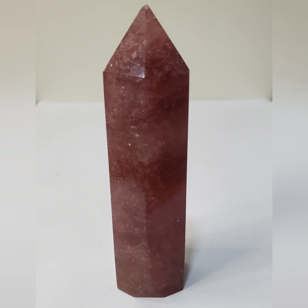 Strawberry Quartz Crystal Tower - Picture 3 of 9